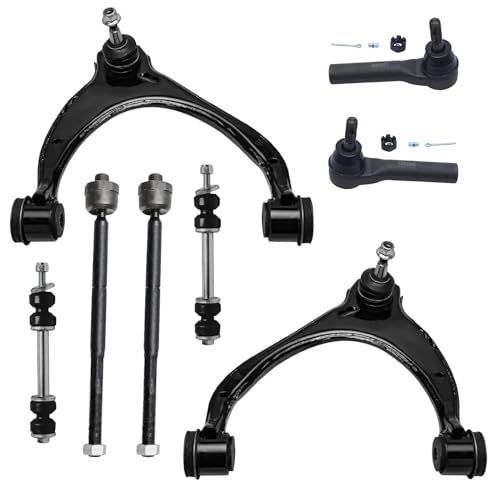 Image of Detroit Axle - Front Suspension Kit for 2016-2018 Chevrolet Silverado 1500 GMC Sierra 1500, Upper Control Arm w /Ball Joint Assembly Inner Outer Tie Rod Ends Stabilizer Sway Bar Links Replacement