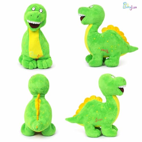 Image of 30 CM Dinosaur Soft Toy |Cartoon Green Plush Stuffed Animal | Cute Cuddly Dino Teddy for Kids and Babies | Small Huggable Soft Toy Birthday Gift for Boys and Girls | Baby Plush Toy Stuff Toy