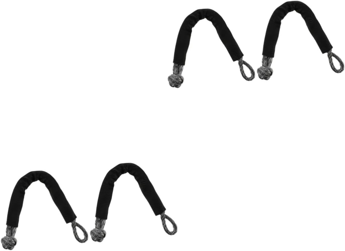 Wakauto 2pcs Flexible Towing Recovery Strap Durable High Molecular Rope Soft Shackle for Off-Road Vehicle Recovery Random Color