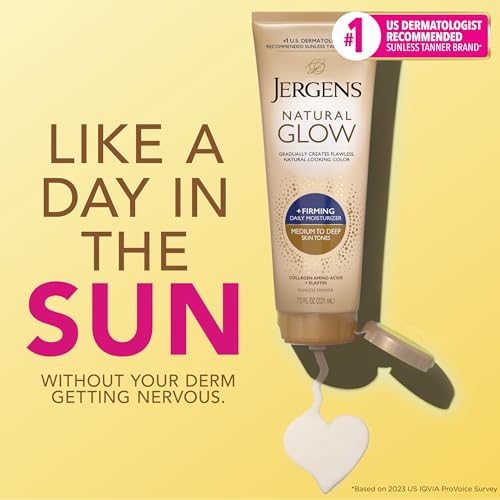 Image of Jergens Natural Gradual Glow Bundle Pack: Daily Moisturizer +Firming 7.5fl oz and SPF20 Face Moisturizer 2floz, Medium to Tan, 7.5 Fl Oz (Pack of 24)