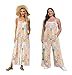 Lepunuo Jumpsuits for Women Casual Rompers for Women Summer Boho Plus Size Rompers Loose Fit Grils Baggy Overalls Fashion
