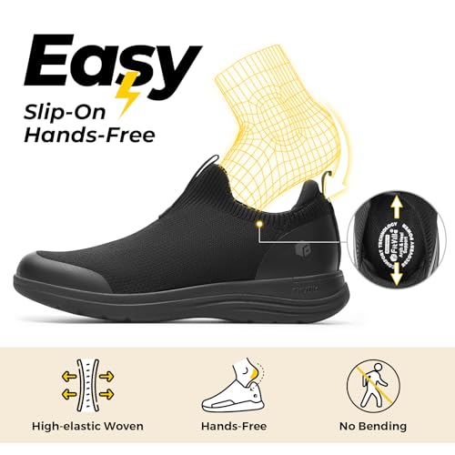 FitVille Women's Extra Wide Slip on Shoes, Wide Walking Shoes Arch Support Casual Sneakers Comfortable Orthopedic Shoe for Plantar Fasciitis Neuropathy3