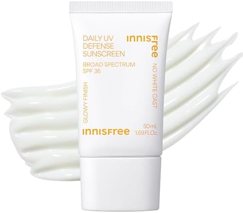 innisfree Daily UV Defense SPF 50+ PA++++ Korean Face & Body Sunscreen, Broad Spectrum, Invisible Finish, No White Cast, Lightweight, Hydrating