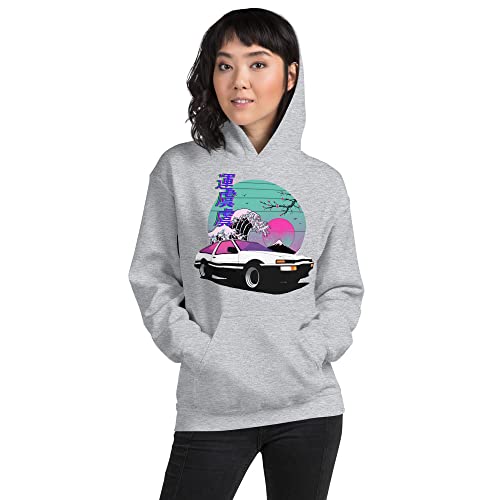 AE86 Trueno Vaporwave 80s 90s Aesthetic JDM Tuning Car Drift Racing Unisex Hoodie2