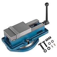 VEVOR Schraubzwingen-Schraubstock 100 mm, Tischschraubstock 100 mm, Bench Clamps 16 kg, Metall Professionelle Gusseisen Schraubstock für Säulenbohrer Breite Backen