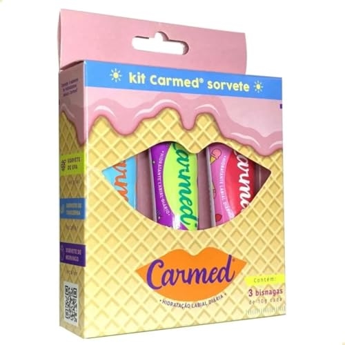 Carmed – Kit Hidratante Labial Sorvete 3x10g | Coleção com 3 Sabores Gelados | Hidratação ... Carmed – Kit Hidratante Labial Sorvete 3x10g | Coleção com 3 Sabores Gelados | Hidratação ...