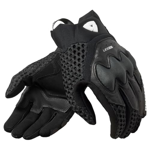 REV'IT! Revit Veloz Motorrad Handschuhe, schwarz, 2XL