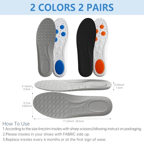 2 pares de plantillas 4D Cloud para hombre Talla US M 7.5-10.5 miniatura 2