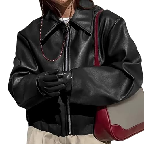 Veste en cuir synthétique femme aux finitions haut de gamme et coupe cintrée