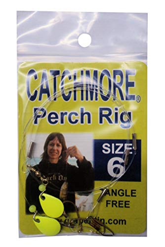 Perch Rig w/6mm Bead; 1 Dozen Rigs; Size 6; Multiple Colors; (PRCH-6 (Chartreuse))
