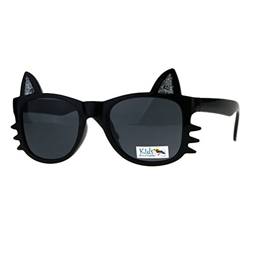 Girls Sunglasses Kitty Cat Whiskers Ears Frame Kid's Fashion UV 4002