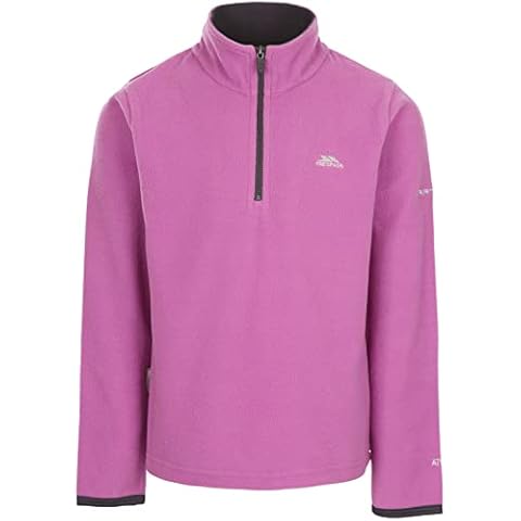 Trespass Kids Sybil 1/2 Zip Pullover Fleece Jumper - Deep Pink - 9-10 Yrs Cover