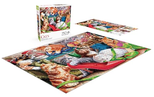 Buffalo Games - Shoe Closet Kittens - Rompecabezas de 750 piezas para adultos | Hecho en USA, Cartón reciclado, Incluye póster, Arte para enmarcar miniatura 4