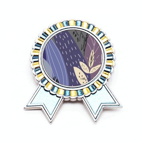 Broche avec motif floral haut de gamme en métal texturé taille M