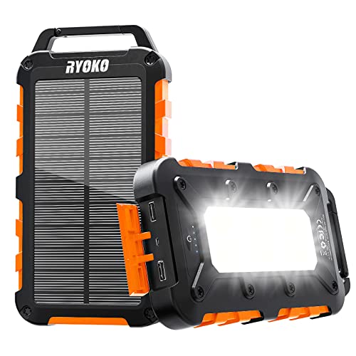 Toennesen Solar Power Bank 20000Mah, Portable Solar Charger Power Bank With Dual Usb Output And 10 Strong Led Flashlights, Ipx4 Waterproof Solar Phone Charger For Iphone, Samsung, Ipad #TOP16