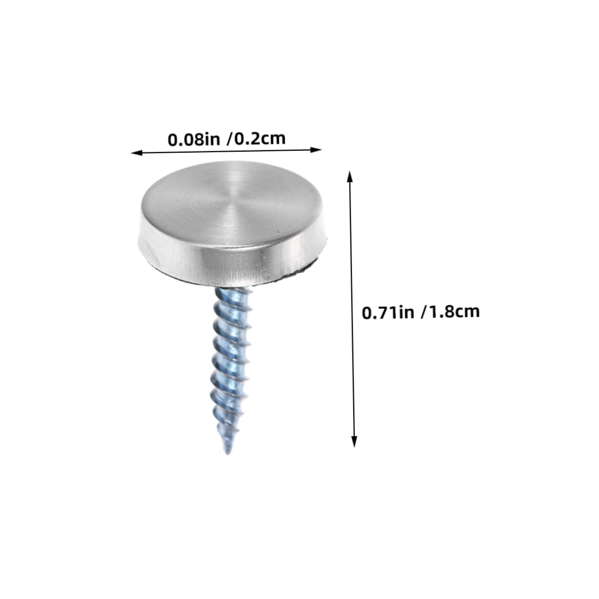 STOBAZA Mirror Decorative Cover Nails Stainless Steel Easy Install Hinge Caps for Advertising