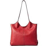 BOSTANTEN Women Handbag Designer Shoulder Tote Bag Soft Genuine Leather Top-handle Purses Red