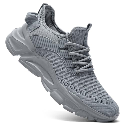 Image of Men's Slip on Walking Shoes Tennis Running Sneakers Lightweight Breathable Casual Soft Sole Comfort Work Gym Trainers