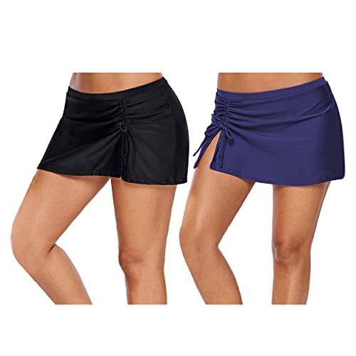 WUUOSSYUIS Saia de Natação de Verão Cintura Alta Elasticidade Calcinha Triângulo Embutida Calcinha A