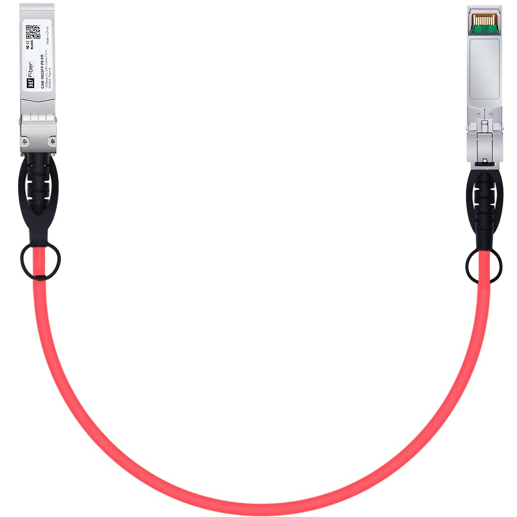H!Fiber SFP+ Cable, 10G SFP+ DAC, 0.5M(1.64ft), Passive Direct Attach Copper Twinax Cable for Cisco SFP-H10GB-CU0.5M, Ubiquiti UniFi UC-DAC-SFP+, Meraki, Mikrotik, Intel, Fortinet, Netgear, 0.25m-7m — Amazon image 12