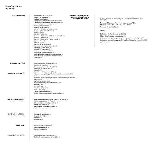Teka HLB 860 P - Horno Pirolítico Multifunción SurroundTemp con 20 Recetas, Sistema de Limpieza DualClean, Autolimpieza Pirolítica, 12 Funciones de Cocinado, Color Cristal Negro con Marco - imagen 11
