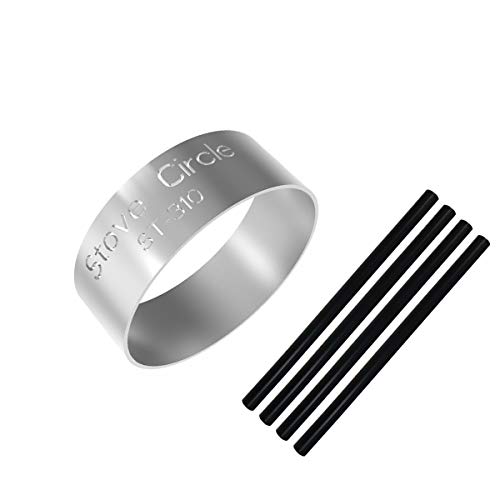 ソト(SOTO) レギュレーターストーブ ST-310 専用風防 防風リング 304ステンレス製 ウインドスクリーン 耐熱シリコンチューブ φ4-φ8 120mmカット済み4本