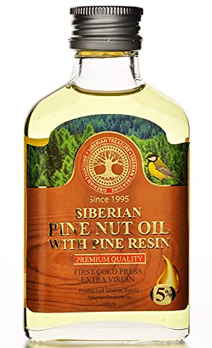 Miniatura 4 de Aceite de piñón siberiano enriquecido con resina de pino, 20%, calidad premium, virgen extra, primera prensa en frío, 3.4 onzas líquidas