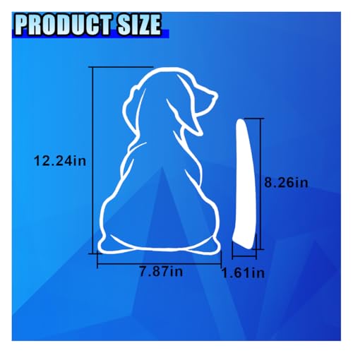 Image of Cute Dog Decal Car Rear Windshield Window Wiper Sticker, Funny Dog Moving Tail Decal Waterproof Vinyl Sticker, Lovely Animal Puppy Decoration Decals for Car Window, Laptop (Style A)