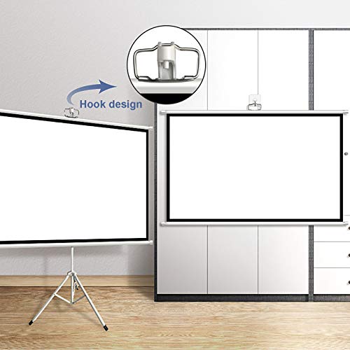 Pantalla de proyector portátil 84 pulg 16:9 con soporte miniatura 3