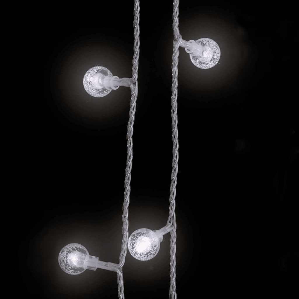 Lichterkette Kugeln 40 m mit 400 LED Kaltweiß, 8 Funktionen, Kunststoff, USB Stromversorgung, für Innenbereich und Außenbereich, Weihnachtsbeleuchtung, Garten, Balkon, Festbeleuchtung