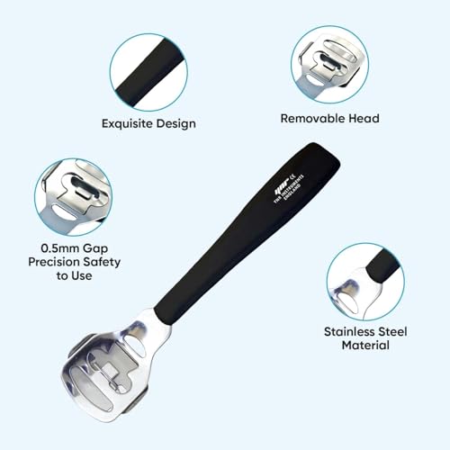 Image of YNR Callus Remover for Feet - Foot File Corn & Callus Remover, Pedicure Tool Includes 10 Replacement Heads, Heel Scrubber & Scraper, Corn Remover for Feet | (Black)