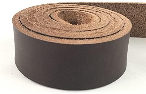 8-9oz Belt Blanks, 1" (2.5 cm) x 70" (178 cm) Long, Brown, Heavy Weight Straps.