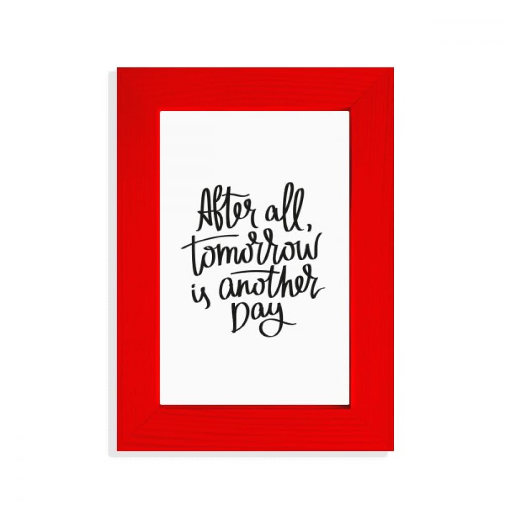 Cadre photo rouge Tomorrow is Another Day déco murale moderne