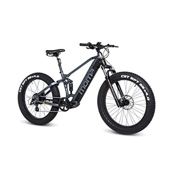 Moma Bikes E-FAT26PRO - Bicicleta Eléctrica Fatbike, Full SHIMANO Altus 8v, Frenos de Disco Hidráulicos, Batería Litio integrada y extraíble de 48V 13Ah