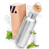NORDMUT® Thermosflasche 1l mit Teesieb - Zuverlässige Isolierleistung - Edelstahl Trinkflasche auslaufsicher - Premium 18/08 Edelstahl BPA-frei