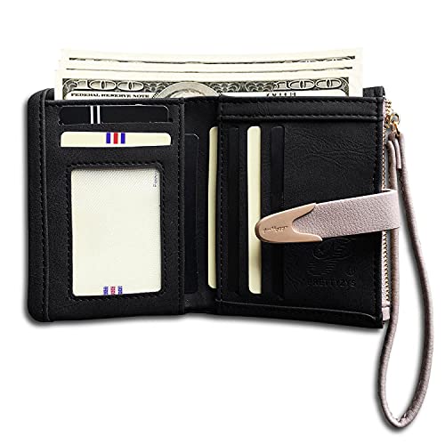Wallets for Women Rfid Small Compact Bifold short Wallet,Ladies Wristlet Zipper Coin Purse 6