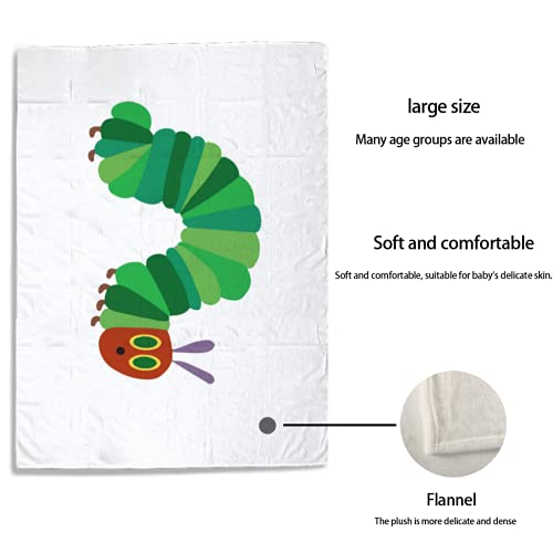 Whxm Baby Blanket The Very Hungry Caterpillar Cute Colorful Lightweight Flannel Blankets 40X30In For Newborns Toddler Bedding Blankets Baby Swaddle Blankets White Dog Reversible Quilt Mxq, One Size #TOP3