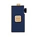 MITER Case for Astell&Kern AK HB1, Handmade Italy Artificial PU Leather Cover with Necklace Cord for AK-HB1 (Navy)