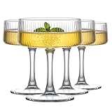 MYKAGS Gläser Set 4-teilig, Martini Gläser, 4Pcs Kristall Coupé Gläser 236 ml Cocktailgläser