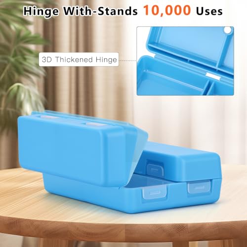 Image of FYY Travel Pill Organizer, 7 Compartments Pill Box Medicine Case - Blue