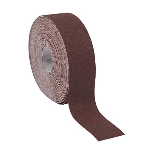 Sealey ERB5050120 Emery Roll Brown 50mm x 50mtr 120Grit, Red, 50 mm x 50 m