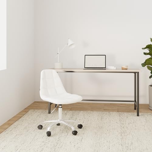 Sedia Ufficio Reims In Similpelle I Sedia Lavoro Con Ruote I Poltroncina Design Imbottita I Sedia Scrivania Regolabile, Colore:bianco - Sedia gaming - Immagine 1