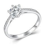 Teleye Anillo Moissanite brillante Anillo de plata esterlina 925, MSR004 (8)