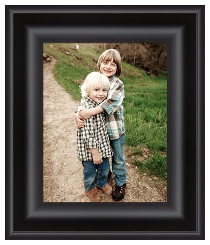 Amanti Art Picture Frame 11x14 Photo Frame, Grand Black Wood Framing for your Wedding Photos, Family Pictures, Diploma, Certificate, Kids Art Gift for Mom or Poster Wall Decor