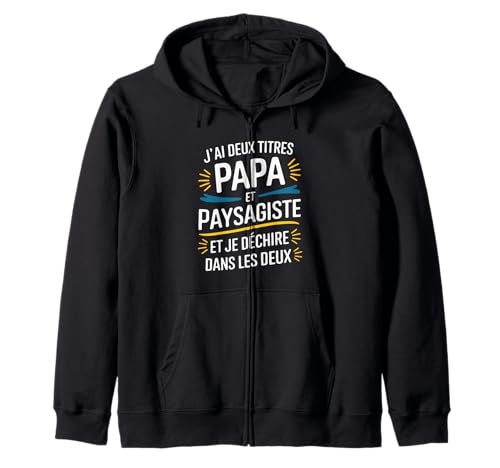 Papa Paysagiste Homme Humour Idée Cadeau Drôle Sweat à Capuche