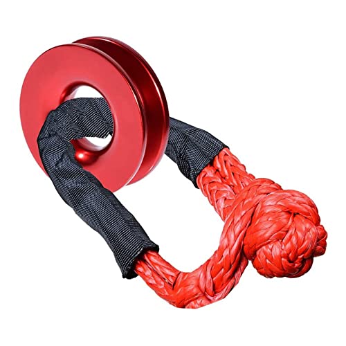 Aluminum Alloy Recovery Snatch-Ring Block-Snatch Pulley For Trailer Truck Off-road ATV UTV SUV 41 000lbs Winch Rope Recovery Rings For Women 3/8 Steel Cable Kit Snatch Block Wire Rope Men With