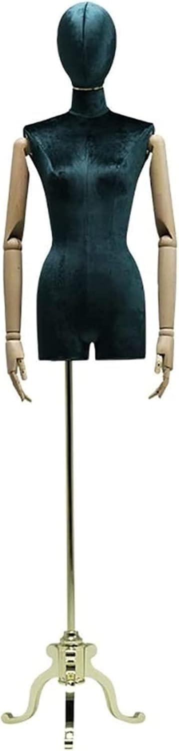 CONGRUI Female Dressmaking Tailors Dummy Mannequin Clothing Store Mannequins Model with Metal Base Window Display Shelf