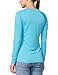 baleaf Women's Long Sleeve Hiking Shirts UPF 50+ Uv Protection SPF Fishing Tops Lightweight Quick Dry Rash Guard Swimwear Outdoor Clothes Blue Size XL