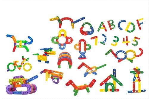 Image of Little Fingers Preschool Beads for Kids - Toddler Crafts with Travel Tote - Montessori Toys for Toddlers Occupational Therapy Fine Motor Skills Toys (Link N Learn),Multicolor