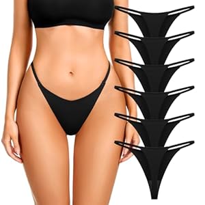 G-String Thongs for Women, T Back Seamless Underwear Panties for Ladies